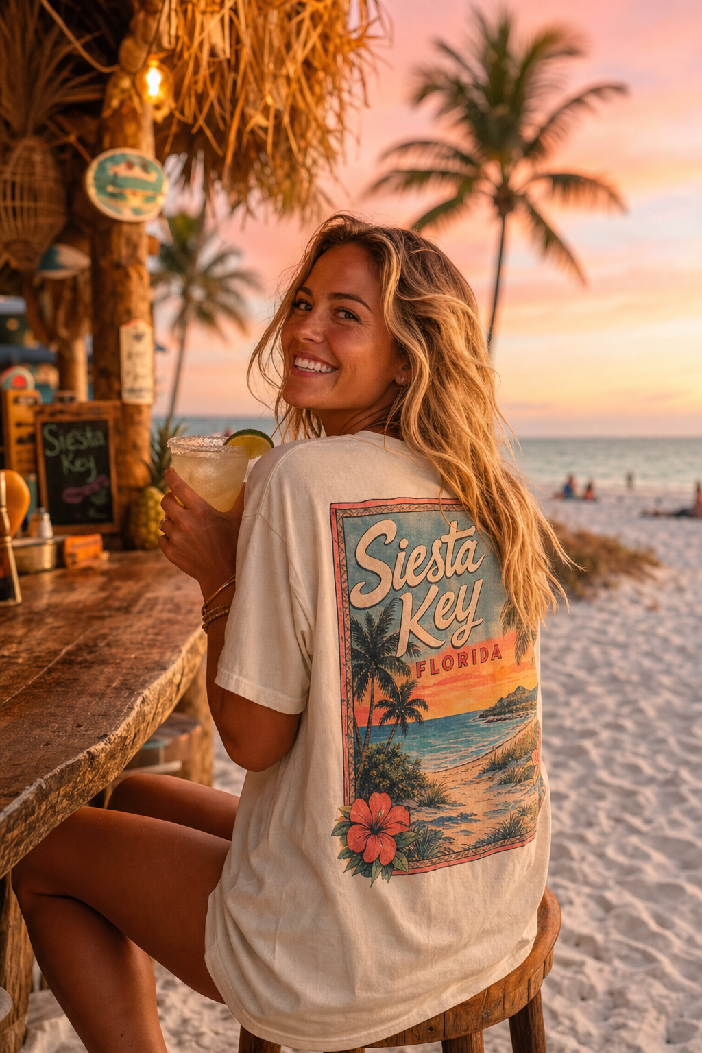 Old Florida coastal lifestyle at sunset